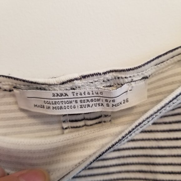 Zara Black and White Striped Midi Dress - Picture 3 of 4